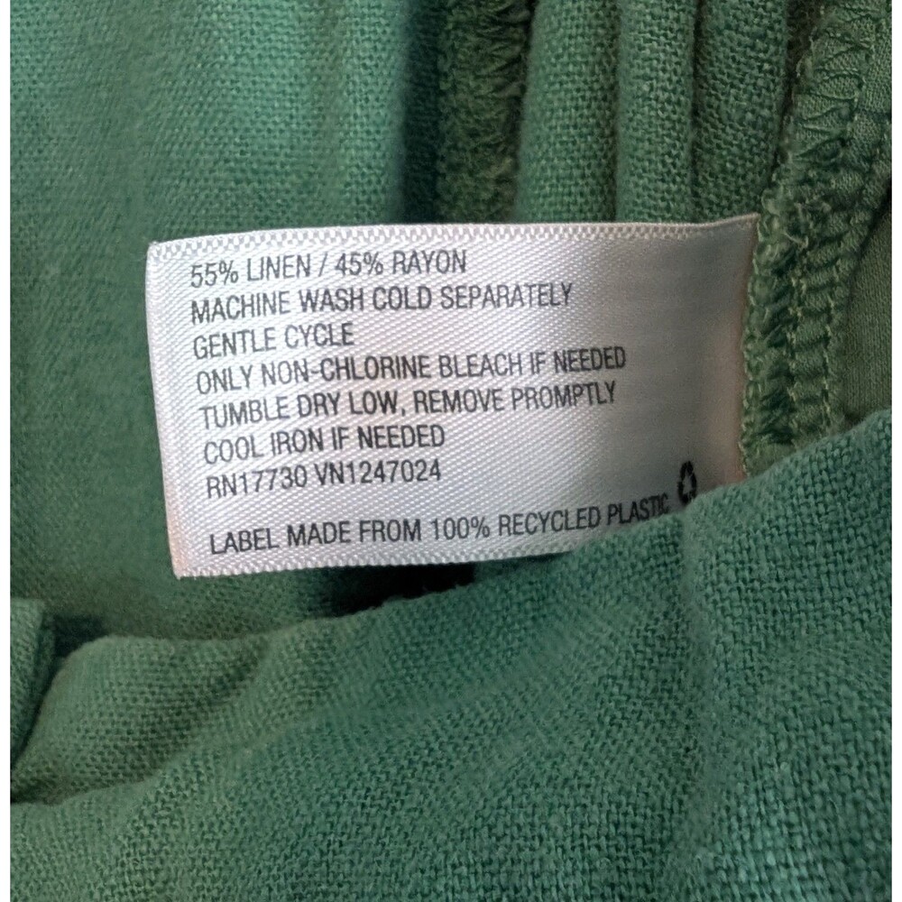 Universal Thread Womens XL Skirt Midi Button Down Green Linen Blend Boho Summer - Picture 5 of 7